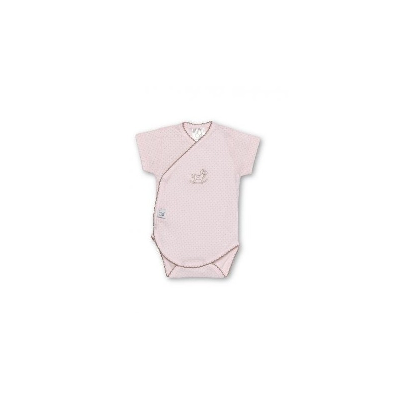 BIMBIPIRULOS  Body manches courtes taille 1 mois dots rose