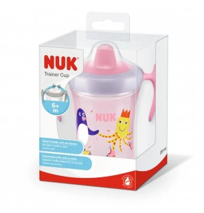 NUK Trainer Cup 230ml anti-fuite 6 mois+ - rose