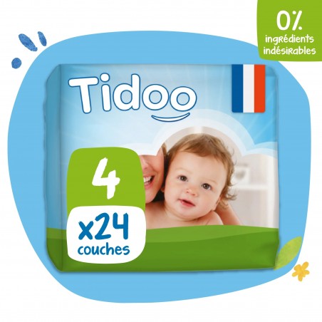 TIDOO Taille 4 (7-18kg) couches | 24 u