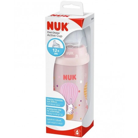 NUK Active cup embout silicone 300ml 12m+ - Rose