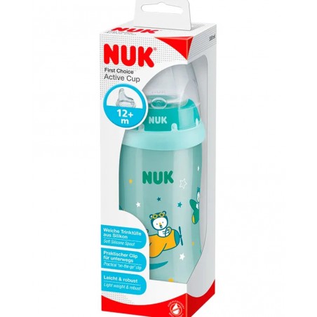 NUK Active cup embout silicone 300ml 12m+ - Vert