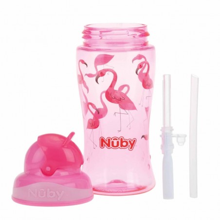 NUBY Gobelet de sport avec couvercle 4 ans - rose