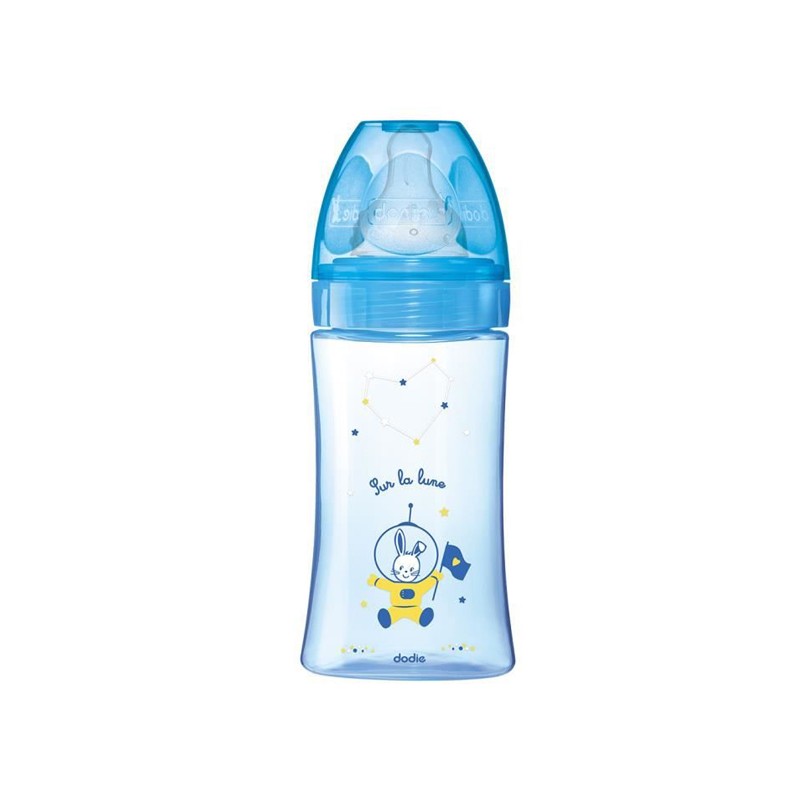 DODIE biberon initiation+ Bleu Cosmonaute 0-6M | 270 ml