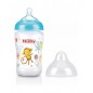 NUBY biberon en polycarbonate imprimé avec  tétine SoftFlex 270ml + 0 mois