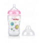 NUBY biberon en polycarbonate imprimé avec tétine SoftFlex 270ml + 0 mois