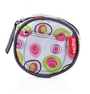 NUBY pochette rangement sucette en tissu + 0 mois