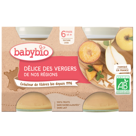 BABYBIO Délice des Vergers 2 | 130G