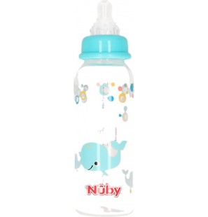 NUBY Biberon col standard débit lent 0m+ 240ml -