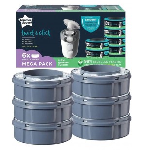 TOMMEE TIPPEE Lot de 6 Recharges Twist & Click