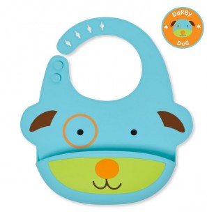 SKIP HOP Bavoir en Silicone Zoo - Chien