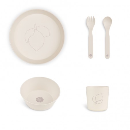 CITRON Set de Vaisselle 5 Pièces 100% Biosourcé-Lemon