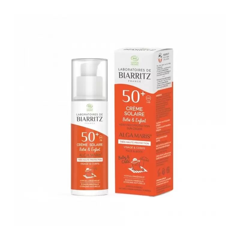 BIARRITZ ALGAMARIS Crème Solaire Bébé & Enfant Spf 50+ | 100 Ml