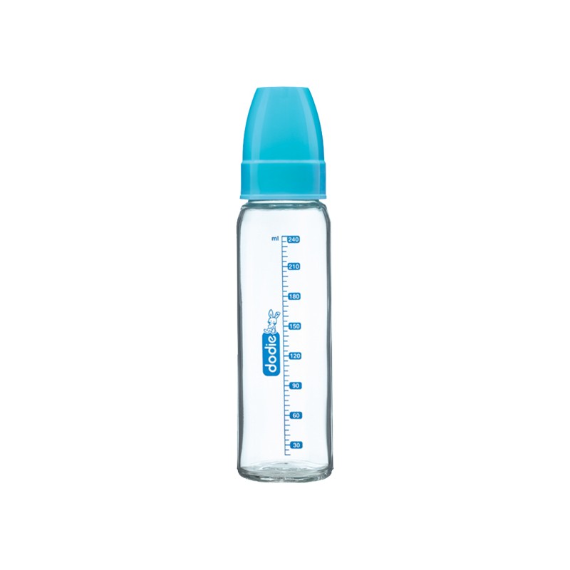 DODIE BIBERON COL ETROIT VERRE 240ML BLEU LAGOON