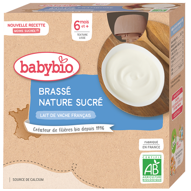 VITABIO GOURDE BRASSE AU LAIT DE VACHE NATURE 4*85G