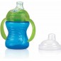 NUBY GOBELET EN PP ANTI-GOUTTE SWIRL AVEC ANSES BEC SILICONE +6MOIS 240ML