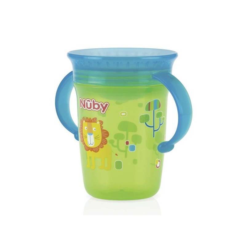 NUBY GOBELET ANTI GOUTTE MAGIC 360° AVEC ANSES +6MOIS 240ML