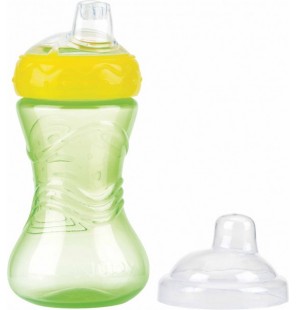 NUBY Gobelet anti-déversement Easy Grip 300 ml 6 m