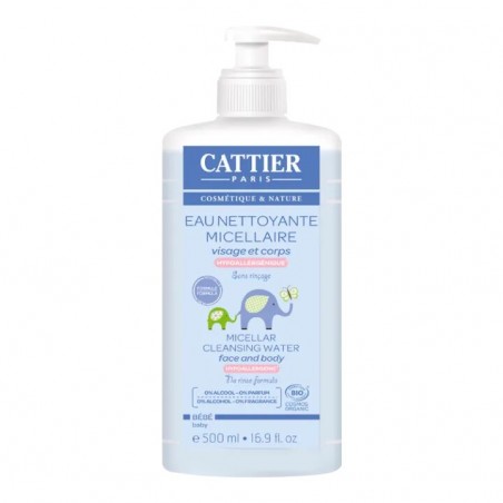 CATTIER BEBE EAU NETTOYANTE MICELLAIRE VISAGE ET CORPS