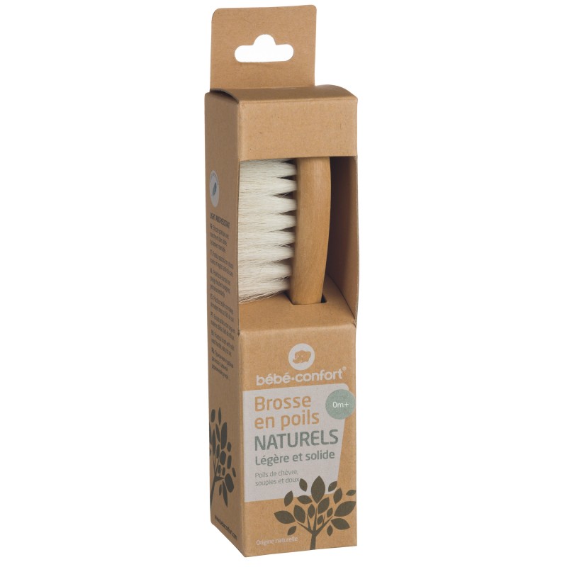 BEBE CONFORT BROSSE EN POILS NATURELS DE CHEVRE SOUPLE ET DOUX +0MOIS