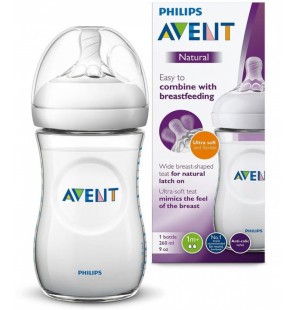 AVENT NATURAL BIBERON +1MOIS 260ML