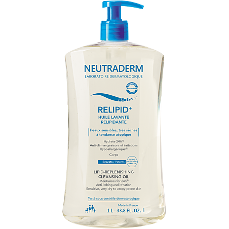 NEUTRADERM RELIPID+ HUILE LAVANTE RELIPIDANTE PEAUX SENSIBLES TRES SECHES A TENDANCE ATOPIQUE 1L