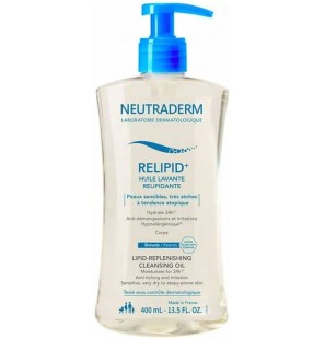 NEUTRADERM RELIPID+ HUILE LAVANTE RELIPIDANTE PEAUX SENSIBLES TRES SECHES A TENDANCE ATOPIQUE 400ML