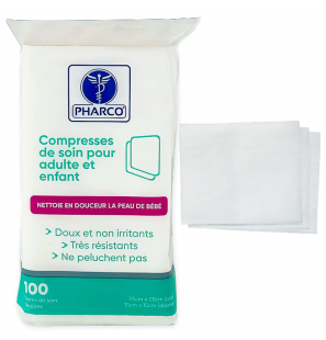 PHARCO COMPRESSES DE SOIN ADULTE ET ENFANT B100