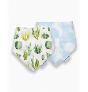 TINY TWENKLE Set de 2 bavoirs bandana Cactus