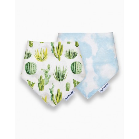 TINY TWENKLE Set de 2 bavoirs bandana Cactus