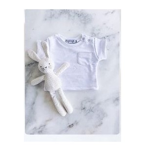 NOSS NOSS T-shirt en coton biologique pour enfants Blanc T3