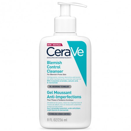 CeraVe Gel Moussant Anti-Imperfections | Peau Grasse à Tendance Acnéique | 236ml