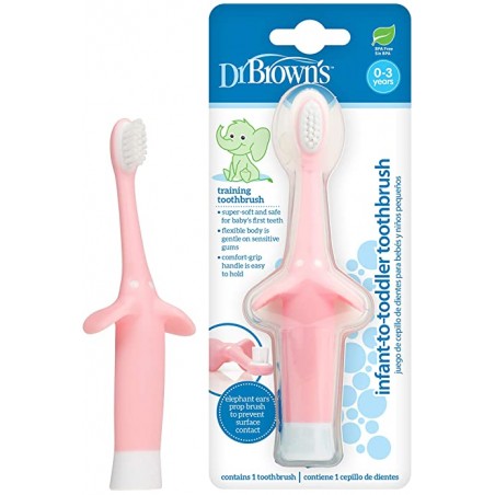 DR BROWNS Brosse a dents bebe 0-3 ans oreille elephant