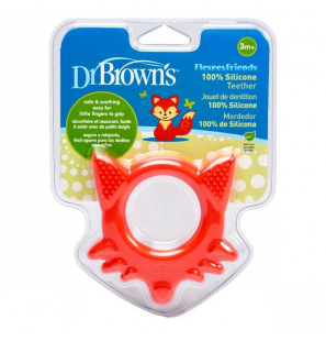 DR BROWNS flexees friends anneau de dentition rouge