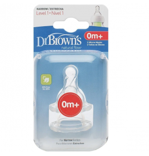 DR BROWNS 2 Tetines Col Etroit L1 +0m 302-INTL