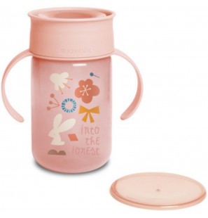 SUAVINEX Tasse d’apprentissage 360° Rose 340ml 12m+