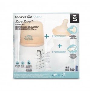 Suavinex Pack biberon Starter set Zero.Zero spécial allaitement 180 ml