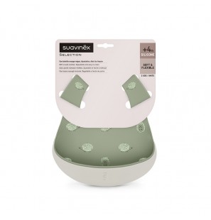 SUAVINEX Lot de 2 Bavoirs Silicone