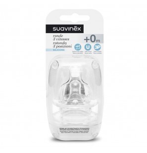 SUAVINEX Tétine lot 2pcs Silicone - 3positions