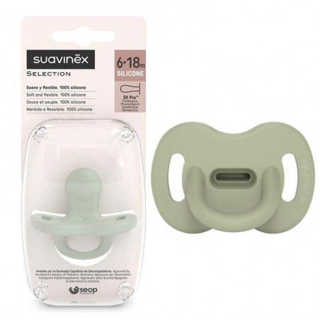 SUAVINEX Sucette Anatomique Réversible SXPRO 6/18 Mois Vert