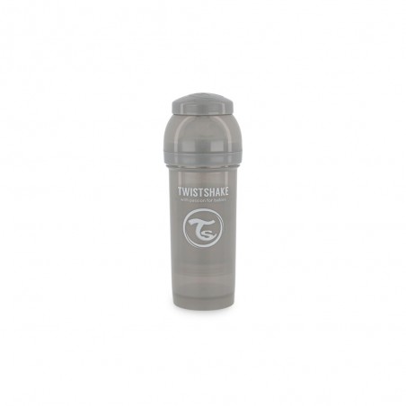 Twistshake biberon 2m+ anti-colique 260ml gris pastel