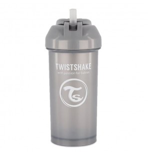 TWISTSHAKE STRAW CUP 360ML 6M+ PEARL GREY