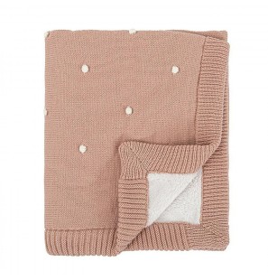 MON BABY Couverture tricotée de luxe rose