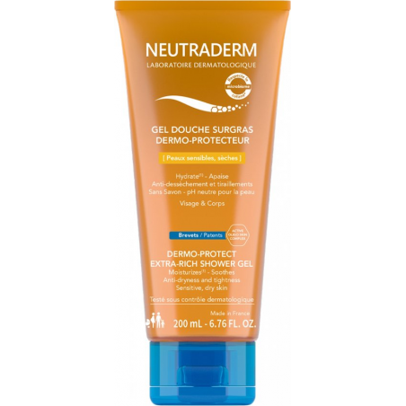 NEUTRADERM GEL DOUCHE SURGRAS DERMO-PROTECTEUR 200 ML