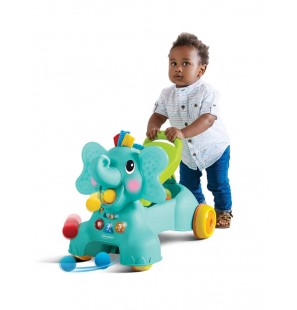 INFANTINO porteur 3EN1 éléphant ramasseur de balles 6M+