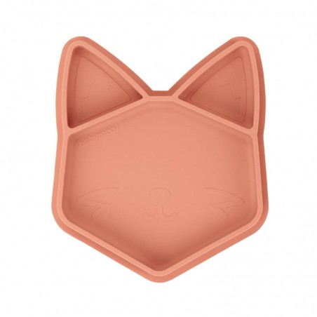 BABYMOOV Assiette Compartimentée ISY Plate Renard en silicone