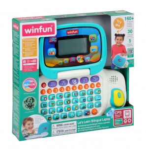 WINFUN Ordinateur portable jouet bilingue