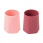 TINY TWINKLE Tasse d'entraînement en silicone , 2 pcs - Rose / Bourgogne