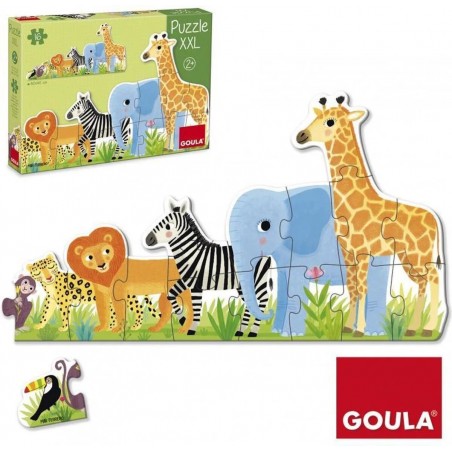 GOULA Puzzle XXL Découverte des Animaux de la Jungle