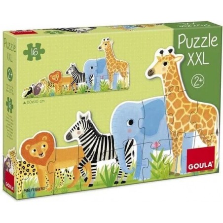 GOULA Puzzle XXL Découverte des Animaux de la Jungle