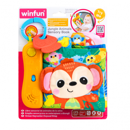 Winfun-LIVRE SENSORIEL DES ANIMAUX DE LA JUNGLE